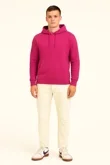 Fuchsia Oversized Casual Pullover Hoodie