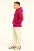 Fuchsia Oversized Casual Pullover Hoodie