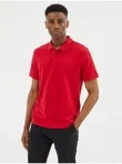 Mens Red Half Sleeve Polo T-Shirt