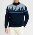 Mens Navy Kuhmo Festive Christmas Jumper