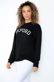 Black Oxford Oversized Sweatshirt