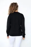 Black Oxford Oversized Sweatshirt