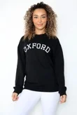Black Oxford Oversized Sweatshirt