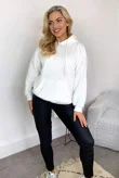 Ice White Oversized Pullover Hoodie