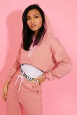 Dusty Love Top Crop Hoodie And Joggers 3 Piece Set