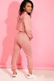 Dusty Love Top Crop Hoodie And Joggers 3 Piece Set