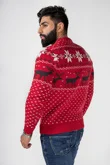 Mens Red Nordic Stag Festive Christmas Jumper