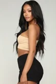 Stone One Shoulder Jersey Crop Top