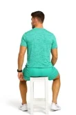 Mens Mint ctivewear T-Shirt And Short Set
