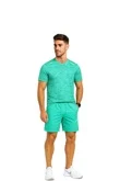 Mens Mint ctivewear T-Shirt And Short Set