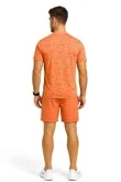 Mens Orange Activewear T-Shirt And Short Set
