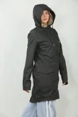 Black All Season Waterproof Hooded Raincoat Jacket