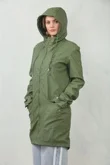 Olive All Season Waterproof Hooded Raincoat Jacket
