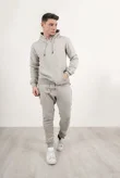 Mens Grey Side Zip Detail Hooded Tracksuit