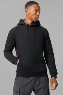 Black Oversized Casual Pullover Hoodie