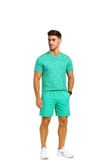Mens Mint ctivewear T-Shirt And Short Set