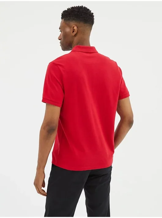 Mens Red Half Sleeve Polo T-Shirt