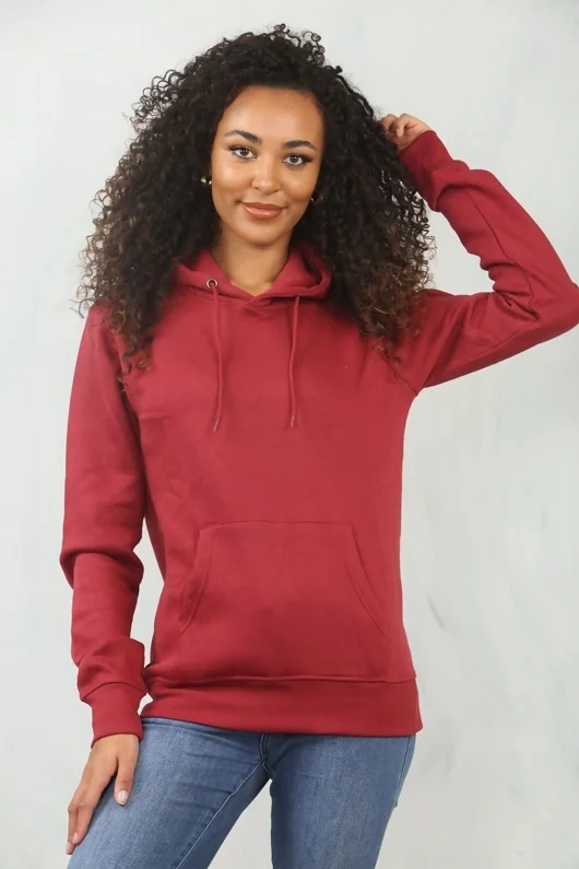 Wine Oversized Pullover Hoodie