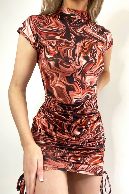 bodycon marble dress