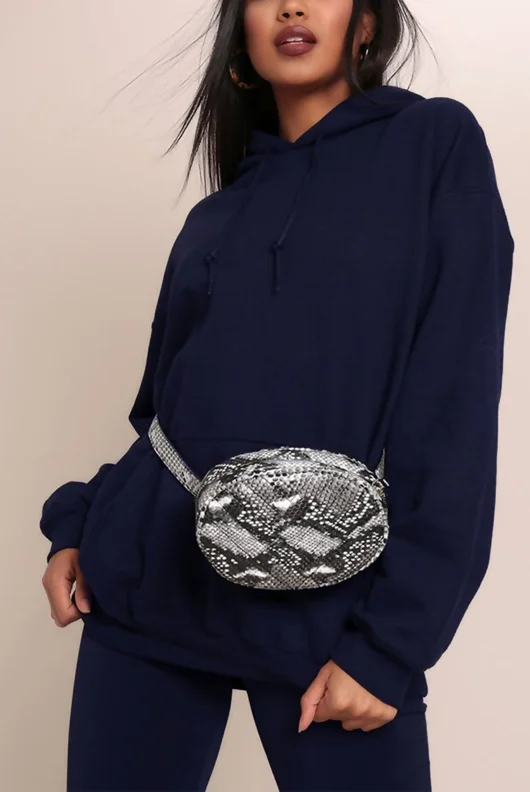 Navy Oversized Pullover Hoodie