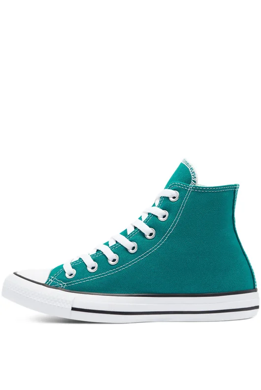 Turquoise High Top Canvas Trainers
