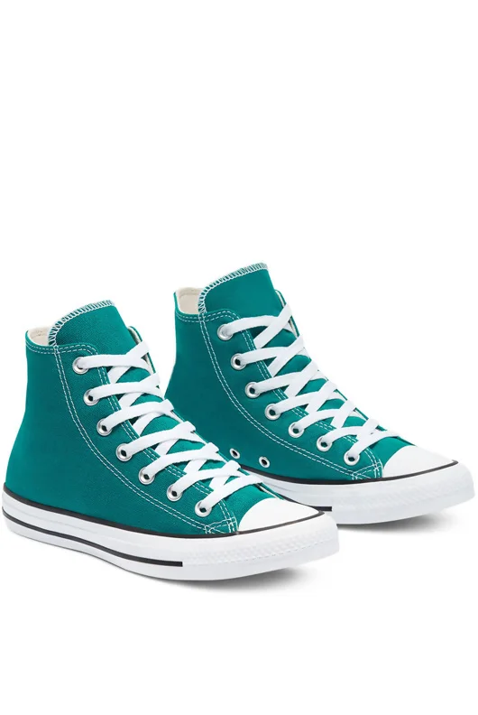 Turquoise High Top Canvas Trainers