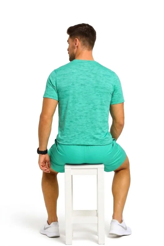 Mens Mint ctivewear T-Shirt And Short Set