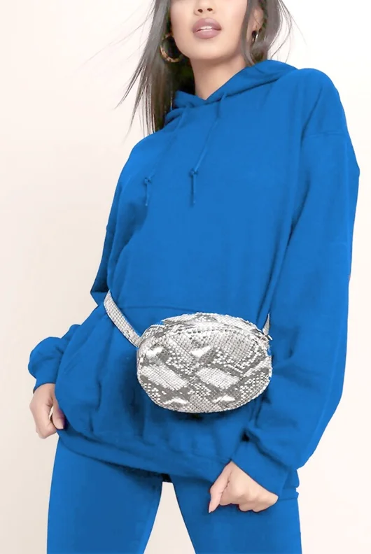 Royal Blue Oversized Pullover Hoodie