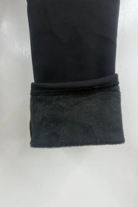 Black Fleece Lined Thermal Leggings